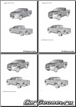 ������� ������ Toyota Hilux 2020-2025 Collision Repair manual