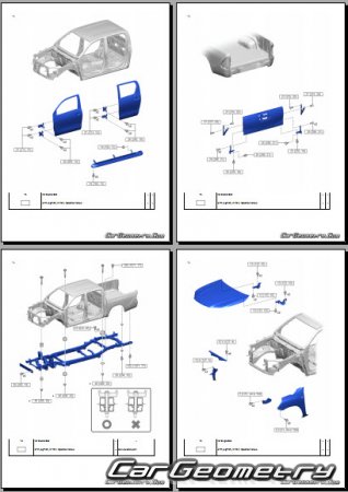 ������� ������ Toyota Hilux 2020-2025 Collision Repair manual