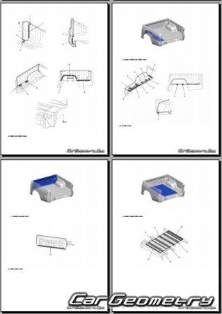 ������� ������ Toyota Hilux 2020-2025 Collision Repair manual