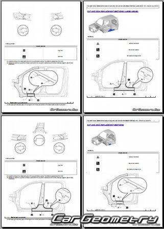������� ������ Toyota Hilux 2020-2025 Collision Repair manual