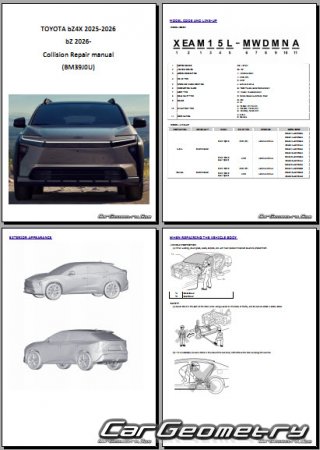 �������� ������� Toyota bZ bZ4X 2024-2027 Collision Repair Manual