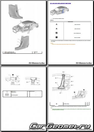 Lexus RC200T, RC300, RC350 2021-2025 Collision Repair manual