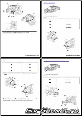 Lexus RC200T, RC300, RC350 2021-2025 Collision Repair manual