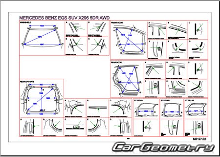 Mercedes EQS-class (X296) SUV � 2022 Body dimensions