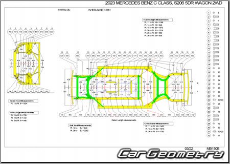 Mercedes C-Class Estate (S206) � 2022 Body dimensions