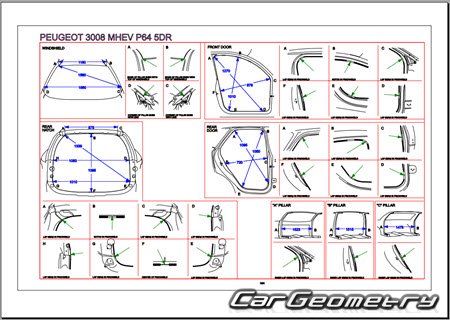 Peugeot 3008 MHEV (P64) � 2024 Body dimensions
