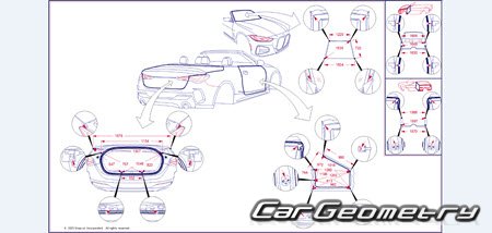 BMW M4 (G83) Cabrio 2021-2027 Body dimensions