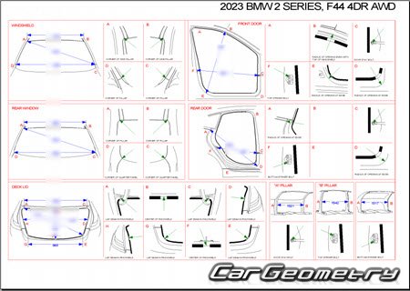 BMW 2-Series Gran Coupe (F44) 2020-2026 Body dimensions