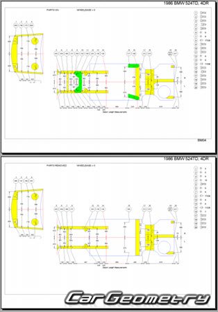 BMW 5 Series (E28) 1981�1988 Body dimensions