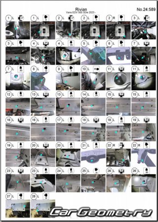 ������� ������ Rivian EDV 500 2023-2029 Body dimensions