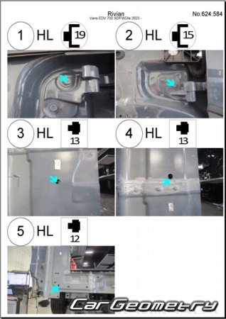 �������� ������� Rivian EDV 700 2023-2029 Body dimensions