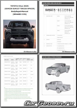 �������� ������� Toyota Hilux (GUN226 GUN227 TGN226 XPN225) � 2025 Body Repair Manual