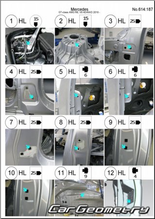 Mercedes AMG GT (X290) 2018-2025 Body dimensions
