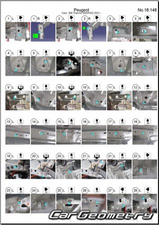 Peugeot 308 (P51 P52) � 2021 (5DR, SW Wagon) Body dimensions