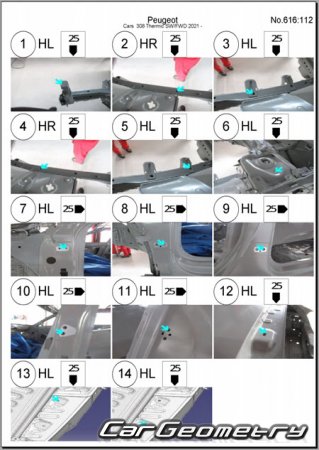 Peugeot 308 (P51 P52) � 2021 (5DR, SW Wagon) Body dimensions
