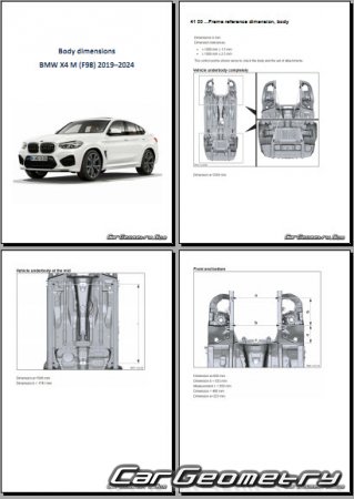 BMW X4 M (F98) 2019�2024 Body dimensions