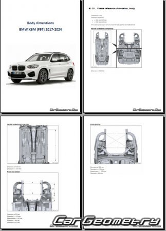 BMW X3M (F97) 2017-2024 Body dimensions