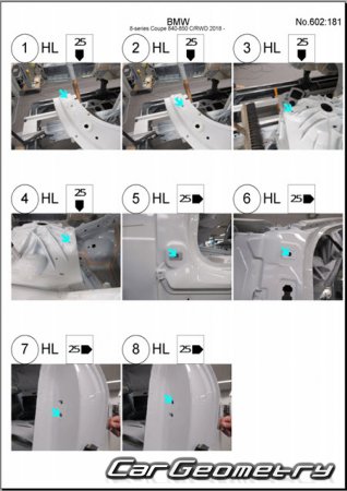 BMW 8 Series G15 Coupe 2019-2024 Body dimensions