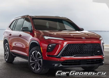 Кузовные размеры Buick Enclave 2024-2030, Размеры кузова Бьюик Энклав Кузовные размеры Buick Enclave 2024-2030, Размеры кузова Бьюик Энклав