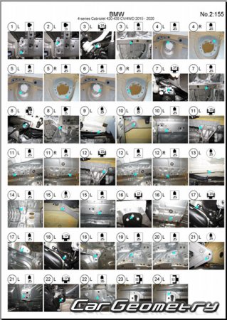 BMW 4 Series (F33) Cabrio 2013-2020 Body dimensions