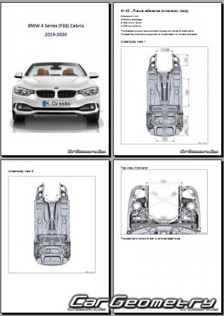 BMW 4 Series (F33) Cabrio 2013-2020 Body dimensions
