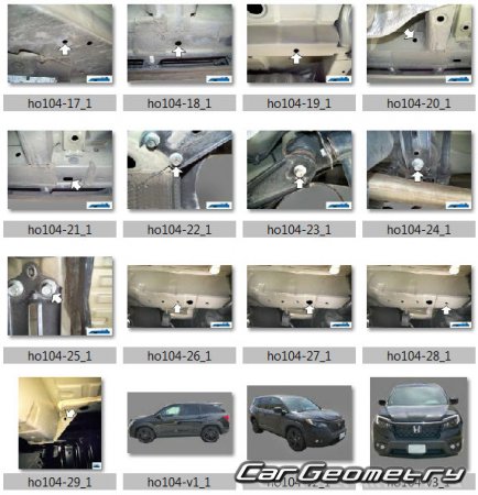 ������� ������ Honda Passport 2019-2024 Body Repair Manual