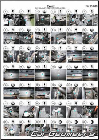 ������� ������ EXEED Exlantix ET � 2025 Body Repair Manual