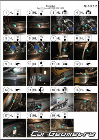 Porsche 911 Cabriolet (997) 2005�2012 Body dimensions