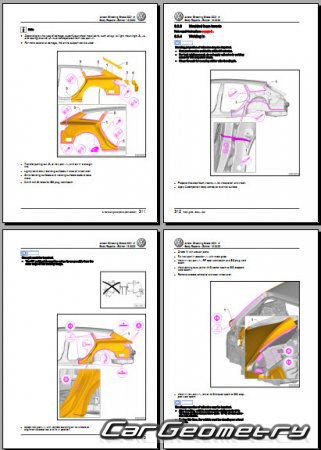 �������� ������� Volkswagen Arteon Shooting Brake 2020-2025 Body Repair Manual