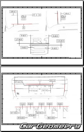 �������� ������� Rivian R1S 2023-2029 Body dimensions