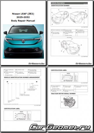 ������� ������ Nissan Leaf (ZE2) 2025-2032 Body Repair Manual