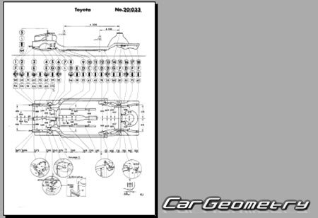 Toyota Camry (CV10 CV11 SV11) 1983-1986 Body dimensions