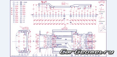 �������� ������� Acura ADX 2025-2030 Body dimensions