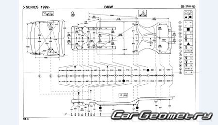BMW 5 Series (E34) 1989�1995 Body dimensions