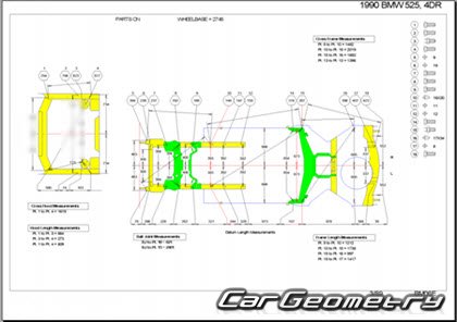 BMW 5 Series (E34) 1989�1995 Body dimensions