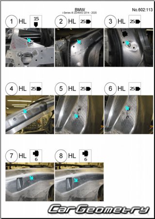 ������� ������ BMW i8 (I12) 2014-2020 Body dimensions