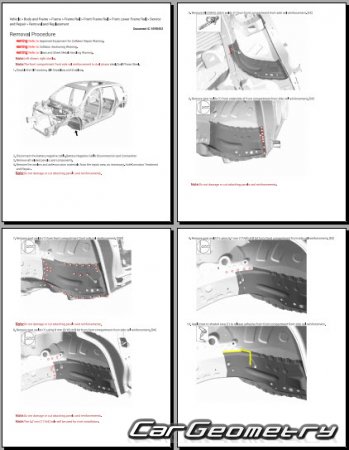 ������� ������ Chevrolet Traverse 2024-2030 Body Repair Manual