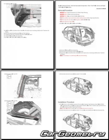 ������� ������ Chevrolet Traverse 2024-2030 Body Repair Manual