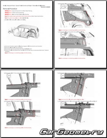 ������� ������ Chevrolet Traverse 2024-2030 Body Repair Manual