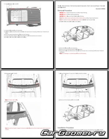 ������� ������ Chevrolet Traverse 2024-2030 Body Repair Manual