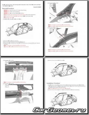 ������� ������ Chevrolet Traverse 2024-2030 Body Repair Manual
