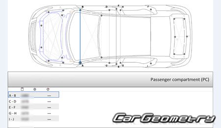 Acura ILX (DE) 2016-2020 Body dimensions