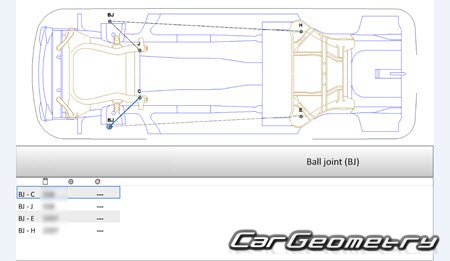 Геометрические размеры кузова Acura TSX 2004–2008 Body Repair Manual Геометрические размеры кузова Acura TSX 2004–2008 Body Repair Manual