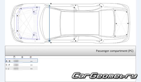 Геометрические размеры кузова Acura TSX 2004–2008 Body Repair Manual Геометрические размеры кузова Acura TSX 2004–2008 Body Repair Manual