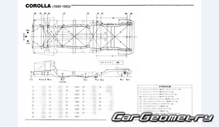 Toyota Corolla (E70) 1980-1983 Body dimensions Toyota Corolla (E70) 1980-1983 Body dimensions