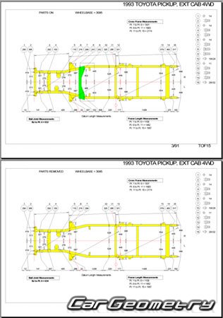 Toyota Truck & Pickup 1989�1995 Body dimensions