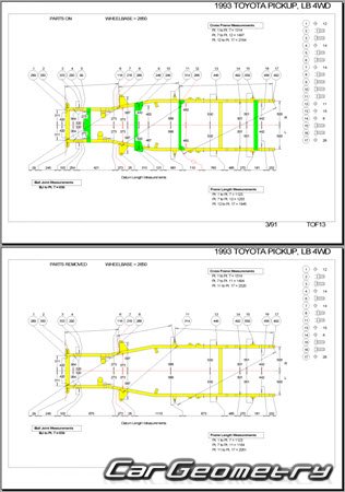 Toyota Truck & Pickup 1989�1995 Body dimensions