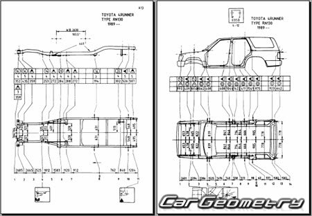 Toyota 4Runner (N120 N130) 1990�1995 Body dimensions
