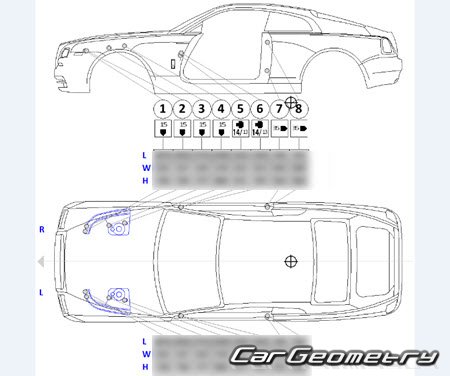Rolls Royce Wraith (RR05) 2013-2025 Body dimensions