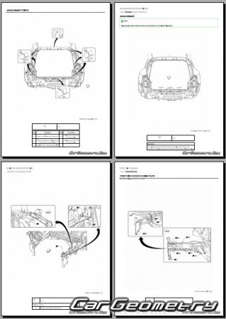 ������� ������ Nissan Kicks (P16) 2024-2028 Body Repair Manual
